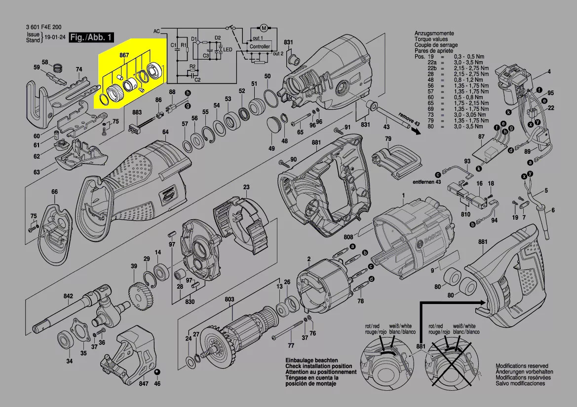 porte-lame réf. 2 610 010 029 Bosch
